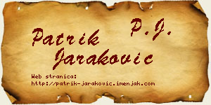 Patrik Jaraković vizit kartica